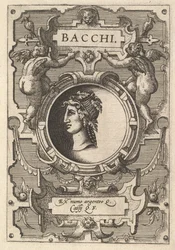 Bacchus mellszobra pántokkal körülvéve, a Deorum dearumque sorozatból, egy képsorozat, 1573