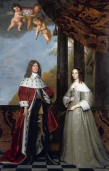 Friedrich Wilhelm brandenburgi választófejedelem és felesége Louise Henriette, narancs-nassaui grófnő portréja