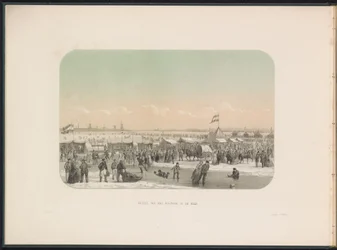 Jégszórakozás a rotterdami Maason, az erődből nézve, 1855 Kilátás a Maas-i erődre (cím az objektumon) Jégszórakozás a rotterdami Maason 1855 februárjában, feliratokkal (a sorozat címe a tárgyon)