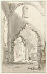 Az amszterdami Nieuwe Kerk belseje, az 1645-ös nagy tűzvész után