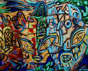 Alien Abstract,2019 (olaj, vászon)