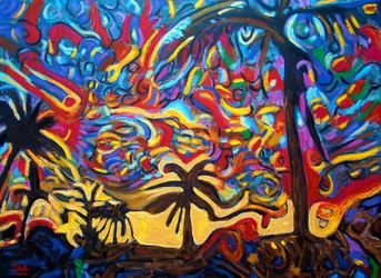 Tarahumara Vision,2023, olaj, vászon