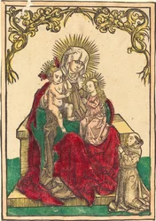 Szent Anna, A Madonna és a Gyermek és egy ferences szerzetes