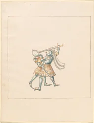 Freydal, Maximilian I. császár tornája és tornája: Gyalogharcok (Jousts) (III. kötet): 160. tábla