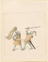 Freydal, Maximilianus I. császár tornája és tornája: Gyalogharcok (Jousts) (III. kötet): 161. tábla