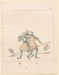 Freydal, Maximilianus I. császár tornája és tornája: Gyalogharcok (Jousts) (III. kötet): 152. tábla