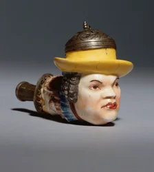Frohlich udvari bolond meisseni portré pipája, 1742 körül (porcelán)