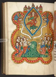 Hozzáadás. 60629, f.103v The Ascension (vellum)