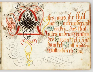 Kalligrafikus kézirat, Augsburg, 1720-30 körül