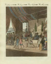 Cochin kínai opera (színes metszet)
