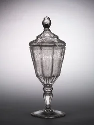 Fedett pohár, Szilézia, 1725 körül (üveg)