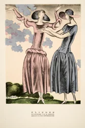 "Flieder", M. Gerstel ruházati reklámja, Styl, 1922-es kiadás (pochoir print)