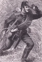 Forward, Cassells: A Franciaország és Németország közötti háború története, a Cassell and Company Limited kiadásában, 1890 körül (litho)