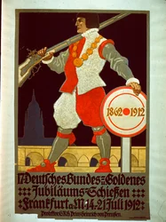 Német Szövetségi Arany Jubileumi plakát, 1912