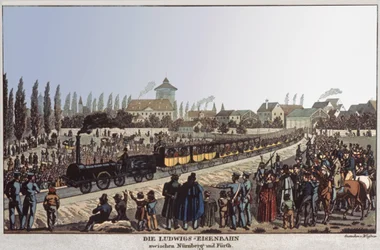 Német Vasutak. 1830-1840 körül (metszet)