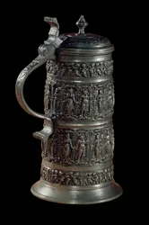 Német művészet: bögre vermeil Annabergből. 16. század. Párizs, Louvre Múzeum