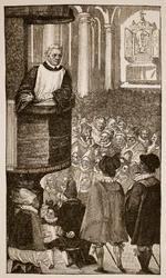 Luther Márton prédikál, 1517 körül