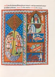 Miniatúra Bingeni Hildegárd Liber Scivias című művéből, 1175 körül (fakszimile)