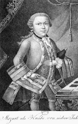 Mozart 7 éves fiúként