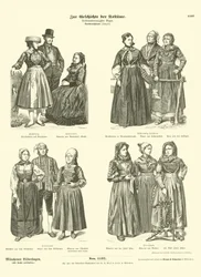 Északnémet viseletek, 19. század vége