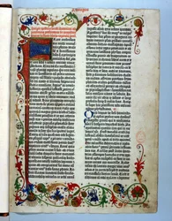 Oldal a Gutenberg Bibliából, Mainz, 1455 körül