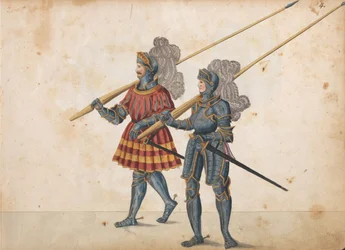 Felvonulás egy versenyre, 1640 körül (toll és tus, akvarell és mosószerek)