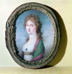 Marie Erdody grófnő (1779-1837) miniatűr portréja (wc elefántcsonton)