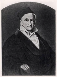 Carl Friedrich Gauss (1777-1855) portréja a stuttgarti Metzler által kiadott Handbuch der Vermessungskunde-ból, 1895