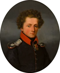 Egy fiatal tiszt portréja, 1801-99 körül (olaj, vászon)