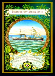 A német kelet-afrikai vonalat hirdető plakát, 1890