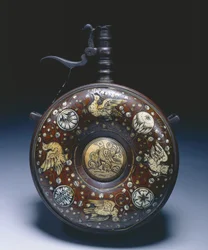 Poros lombik, 1620-50 körül (dió elefántcsonttal és acéllal)