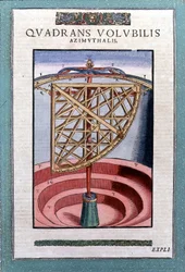Az azimutális állatövi kvadráns Tycho Brah (1546-1601), Wandsbeck "a megalapozott csillagászat gépezetében"