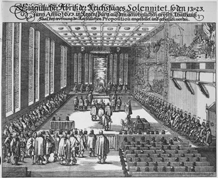 Regensburgi Reichstag a nagy tanácsteremben, Regensburgban