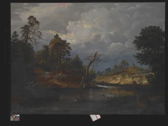 Romantikus táj (olaj, vászon)