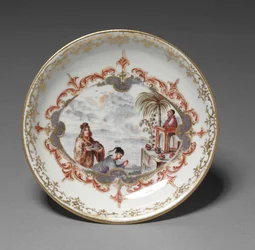 Csészealj, gyártó Meissen Porcelain Factory, Németország, 1723 körül