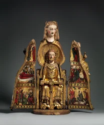 Szűz szentély, 1300 körül (aranyozott fa)