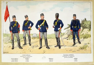 A török hadsereg katonái, 1900 körül