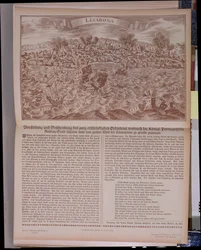 Az 1755-ös nagy földrengés Lisszabonban, egy eredeti metszet és szöveg faxmásolata, 1755