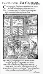 The Letter Plate Maker, kiadó: Hartman Schopper (fametszet) (b fotó)