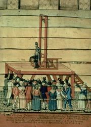 A terror – Jean Georges Schneider (1756-94) és a Guillotine (akvarell papíron)