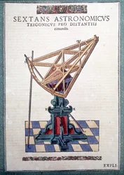 Tycho Brahe (1546 - 1601), Wandsbeck csillagászati ​​szextánsa az "Astronomy instituted"-ben