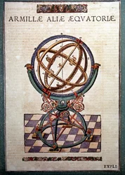 Az egyenlítői armilláris szféra Tycho Brahe (1546-1601), Wandsbeck "csillagászat által létrehozott mechanizmusaiban"