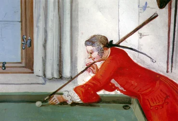 A biliárd eredete, 1745 körül (akvarell)