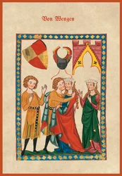 Von Wengen, az f.300r másolata a Codex Manesse-ból