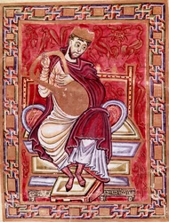 Dávid király ábrázolása a Miniature du codex d