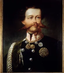 II. Viktor Emmanuel (Victor-Emmanuel) (Vittorio Emanuele) portréja (1820-1878), Gerolamo (Girolamo) Induno. Risorgimento Múzeum. Milánó.