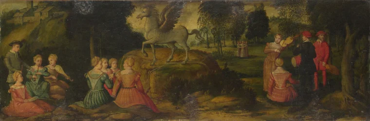 Pegazus és a múzsák, 1540 körül