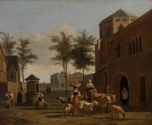 Köln látképe a Saint Gereon és a Saint Pantaleon templomokkal, 1670