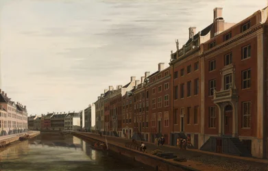 Az amszterdami Herengracht Aranykanyarja nyugatról