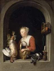 A holland háziasszony, avagy Az asszony, aki kakast akaszt az ablakba, 1650